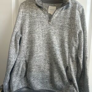 Thread & Supply Women’s Heathered Gray Zip-Up Pillover
